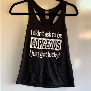 Black/White tank top